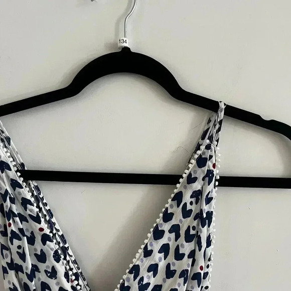 134 Poupette St Barth Maxi Tank Dress Size Small Color Blue White - Picture 3 of 6